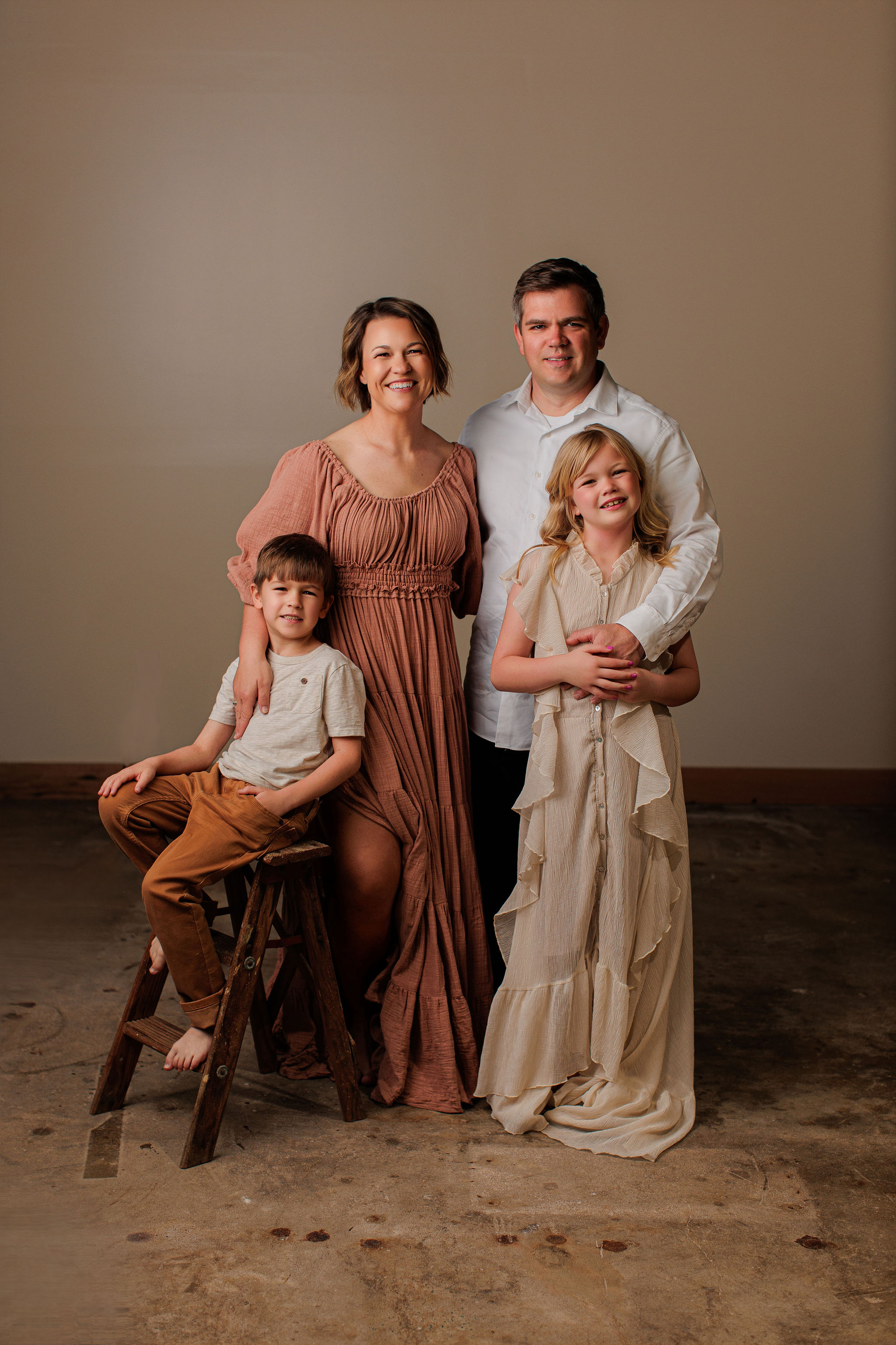 Andy and Rebecca Peters with their family