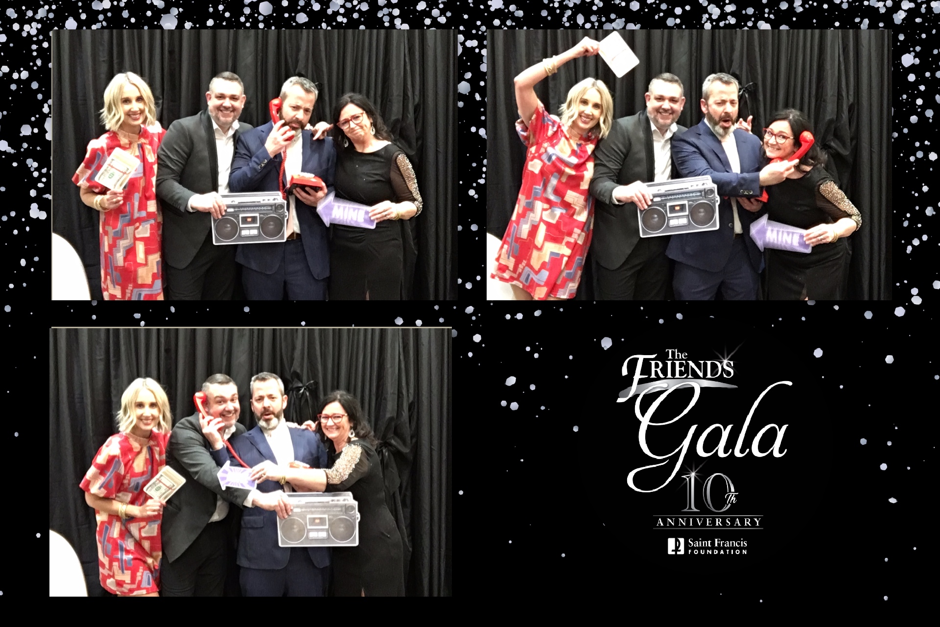 The Friends Gala 10th Anniversary photo booth strip